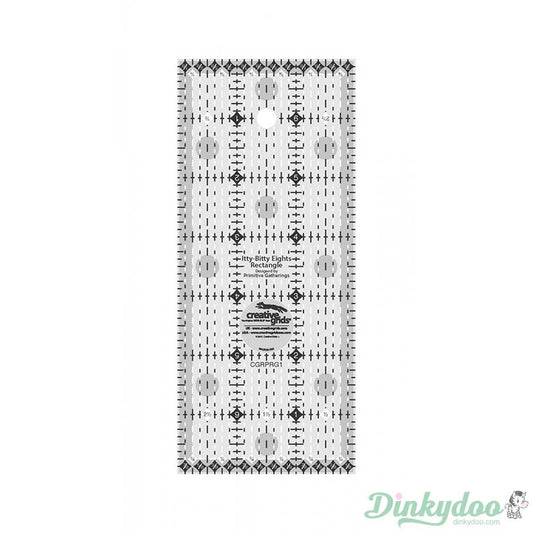 Creative Grids - Itty Bitty Eighths Rectangle 3" x 7" Quilt Ruler (Pre-order: Oct 2024)