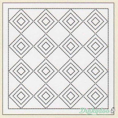 Sashiko Sampler - Traditional Design #1036 - Tate-mimasu in White (Pre-order: May 2025)