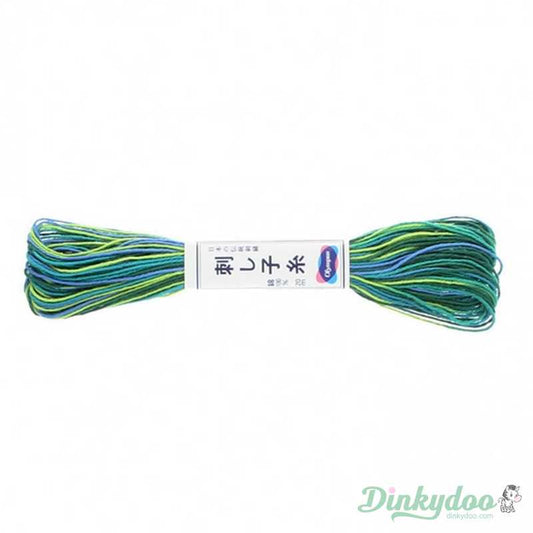 Olympus Sashiko Thread #77 22yd - Variegated Green/Blue (Pre-order: May 2025)