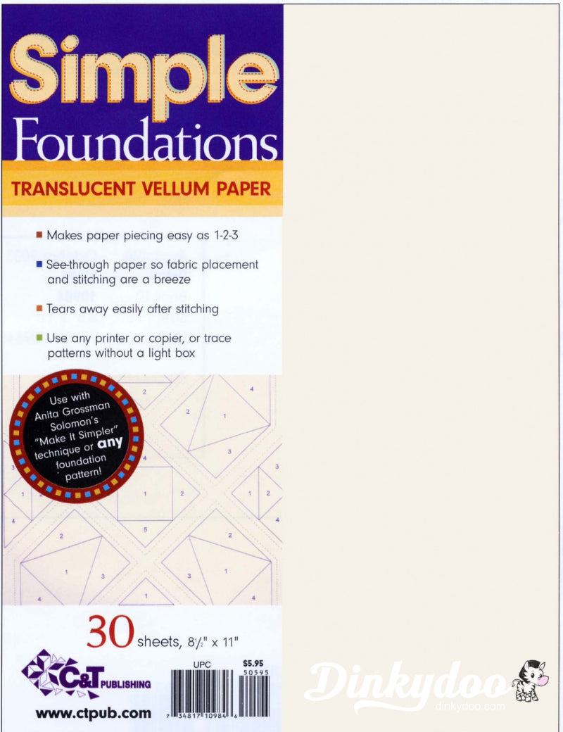 Simple Foundations Paper Piecing (30pc) - C&T Publishing (Pre-order: Nov 2024)